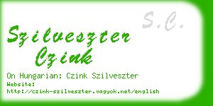 szilveszter czink business card